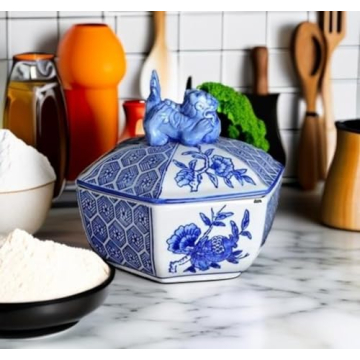 Classic Blue and White Porcelain Jar - Handcrafted Elegance