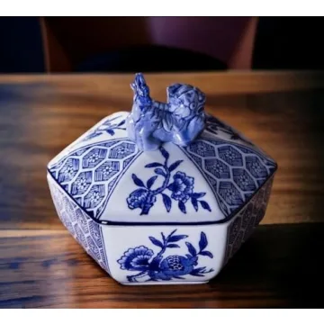 Classic Blue and White Porcelain Jar - Handcrafted Elegance
