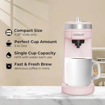 CHULUX Mini Coffee Maker Compact Lightweight Brewer