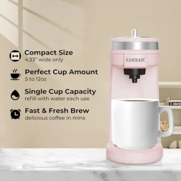 CHULUX Mini Coffee Maker Compact Lightweight Brewer