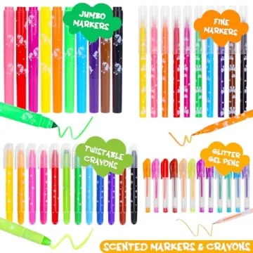 Unicorn Scented Markers Set - Fun Art Supplies for Kids
