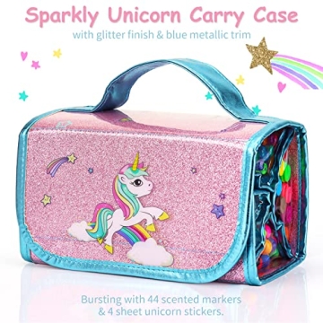 Unicorn Scented Markers Set - Fun Art Supplies for Kids