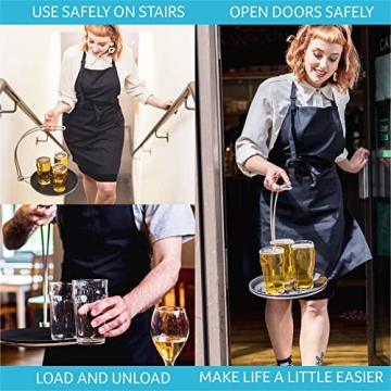 Single handed Tipsi Tray - One Handed Serving Tray, Food and Drink Tray. One Hand Tray, for an Older Person (14 x 11 Inch Rectangular)