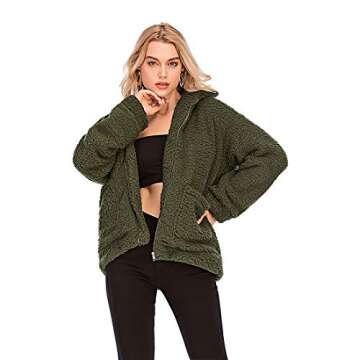 NewEGG Women's Stylish Faux Shearling Jacket for Cozy Comfort