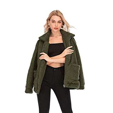 NewEGG Women's Stylish Faux Shearling Jacket for Cozy Comfort