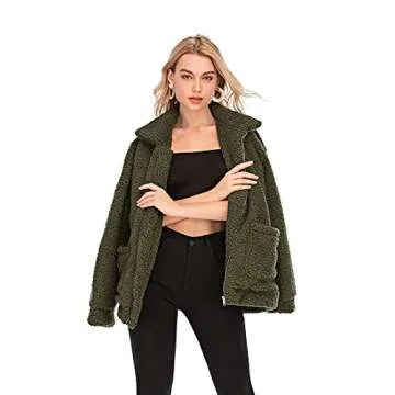 NewEGG Women's Stylish Faux Shearling Jacket for Cozy Comfort