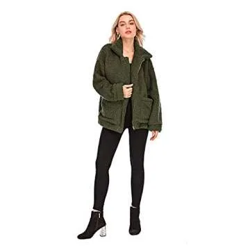 NewEGG Women's Stylish Faux Shearling Jacket for Cozy Comfort
