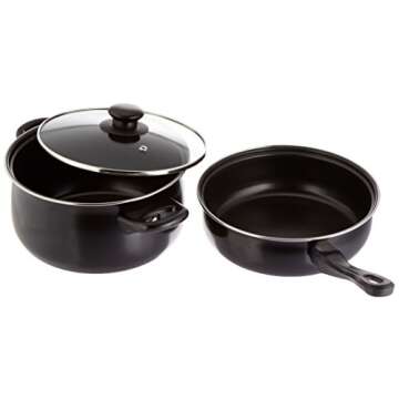Gibson Home Nonstick Cookware Set - 7-Piece Black