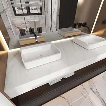 Magielif Marble Jazz White Waterproof Peel and Stick Wallpaper