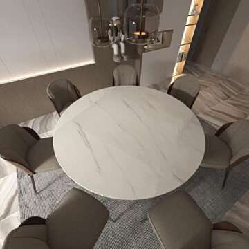 Magielif Marble Contact Paper Marble Jazz White Waterproof Peel and Stick Wallpaper for Kitchen Countertop 15.75x118.11inches