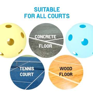 4 Pack Pickleballs Pickle Ball Set - Indoor Pickleball Balls Indoor Pickleball Balls Pickleball Equipment Racketball Ball Sport Balls Pickleball Gifts - Pickleballs for Indoor Play