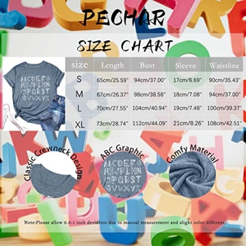 Stylish Teacher T-shirt for Women with Alphabet Design