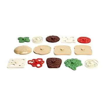 Green Toys Sandwich Shop, CB - 15 Piece Pretend Play, Motor Skills, Language & Communication Kids Role Play Toy. No BPA, phthalates, PVC. Dishwasher Safe, Recycled Plastic, Made in USA.
