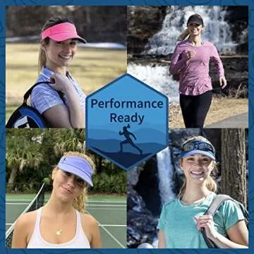 TrailHeads Sun Visor Hat for Women - Recycled Running Visors for Women - Tennis, Golf, Softball, Summer - Women's Visors Black