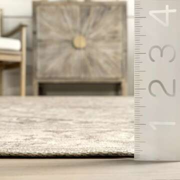 nuLOOM BIRV06 Area Rug, 8' x 10', Grey/Tan