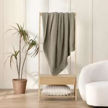 JOOJA Taupe Knit Throw Blanket Knitted Boucle Blankets Decorative Soft Fuzzy Throw Bed Blanket for Women Couch 50x60 Inches Taupe