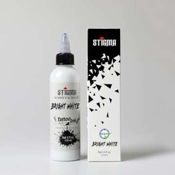 STIGMA Tattoo Ink 4oz 120ml Bright White USA Standard Pigment Body Arts Tattoo Tattoo Pigment TI952-4OZ-W