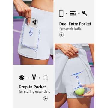 ATTRACO Women Tennis Dress Workout Sport Golf Dresses Polo Sleeveless White Athletic Dress Exercise X-Large