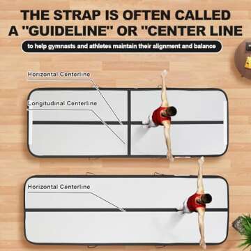 FBSPORT Inflatable Air Gymnastics Mat Training Mats 4/8 inches Thickness Gymnastics Tracks for Home Use/Training/Cheerleading/Yoga/Water with Pump