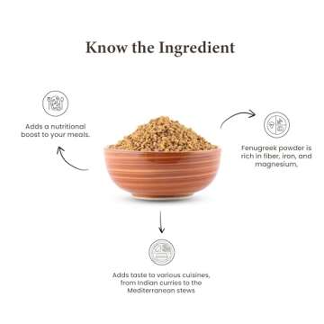 Just Jaivik 100% Organic Fenugreek Powder 0.5 lb / 227 gm / 08 oz | Trigonella Foenum Methi Powder | Supports Healthy Digestive System & Boosts Immunity | USDA Certified Organic