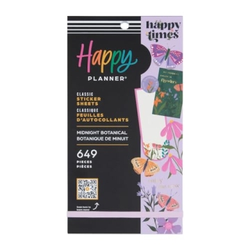 Happy Planner Sticker Pack for Calendars, Journals, and Planners, Easy-Peel Stickers and Scrapbook A...