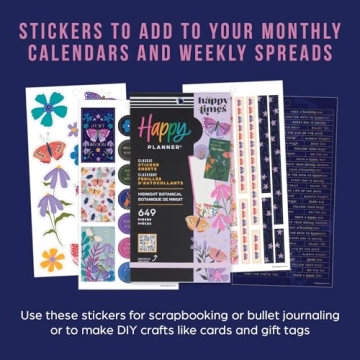 Happy Planner Sticker Pack with 649 Colorful Stickers