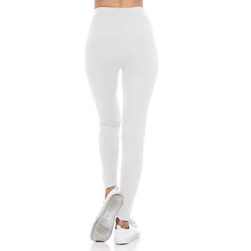 bluensquare Leggings Juniors Teens Stretched ONE Size -Amazon Famous Buttery Soft Leggings (White, One Size)