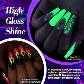 Born Pretty Neon Glow In Dark Gel Nail Polish Set
