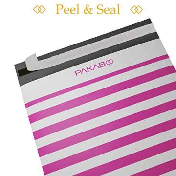 PAKABOO Poly Mailer Shipping Bags - 100 Pack, 10x13 Envelopes