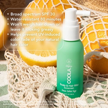 Organic Scalp Spray Sunscreen with SPF 30 Protection