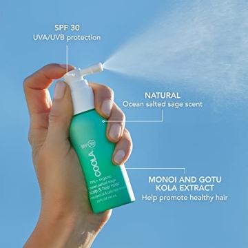 Organic Scalp Spray Sunscreen with SPF 30 Protection