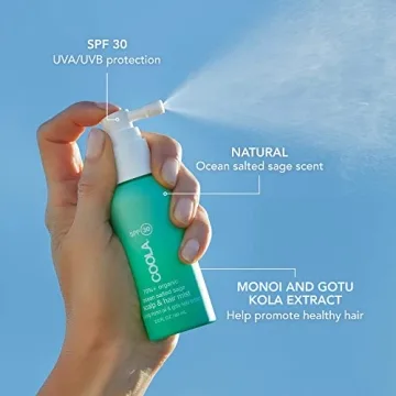 Organic Scalp Spray Sunscreen with SPF 30 Protection