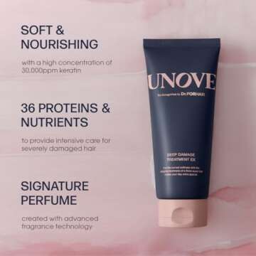 UNOVE Deep Damage Hair Treatment Mask Ex Tender Bloom 207 ml/7fl.oz | | Protein-Rich Nourishment Hai...