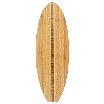 Totally Bamboo Surfboard Shaped Bamboo Wood Cutting Board and Charcuterie Serving Board, 23" x 7-1/2...