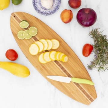 Totally Bamboo Surfboard Cutting Board for Stylish Serving