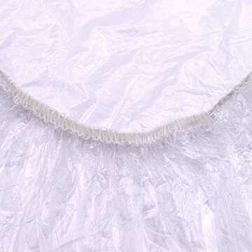 Colortrak Processing Caps, Disposable Dye and Chemical Treatment, Convenient Professional Pack Sizes, For Perms, Conditioners and Color, Bouffant Style Caps with Elastic Trim, Clear, 30 Caps Per Pack