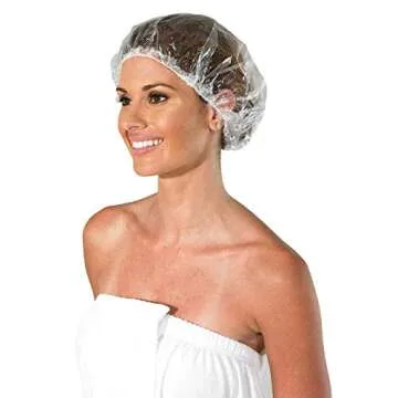 Colortrak Processing Caps, Disposable Dye and Chemical Treatment, Convenient Professional Pack Sizes, For Perms, Conditioners and Color, Bouffant Style Caps with Elastic Trim, Clear, 30 Caps Per Pack