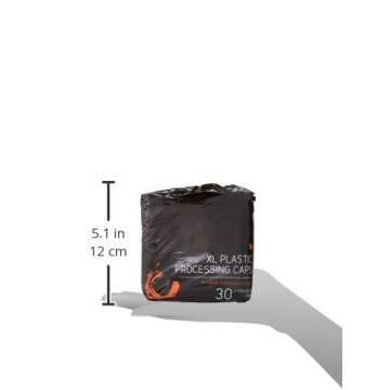 Colortrak Processing Caps, Disposable Dye and Chemical Treatment, Convenient Professional Pack Sizes, For Perms, Conditioners and Color, Bouffant Style Caps with Elastic Trim, Clear, 30 Caps Per Pack