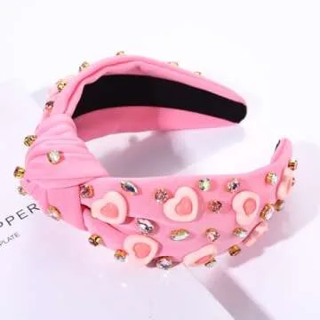 MOLOCH Pink Heart Headband for Valentine's Day Gifts