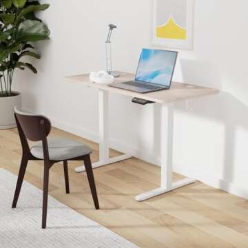 FEZIBO Electric Standing Desk, 48 x 24 Inches Height Adjustable Stand up Desk, Sit Stand Home Office...