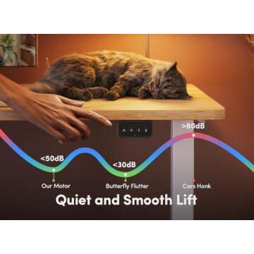 FEZIBO Electric Standing Desk, 48 x 24 Inches Height Adjustable Stand up Desk, Sit Stand Home Office Desk, Computer Desk, Maple