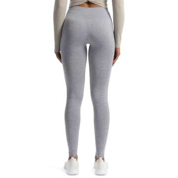 Aoxjox Women's High Waist Workout Gym Vital Seamless Leggings Yoga Pants 24'' (Smokey Grey Marl, Small)