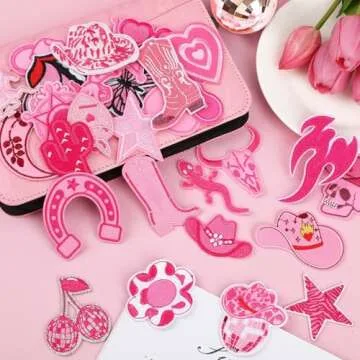 60pcs Western Iron On Patches for Girls - DIY Fun!