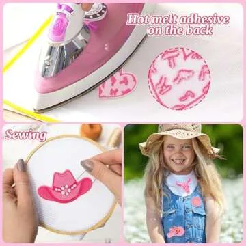 60pcs Western Iron On Patches for Girls - DIY Fun!