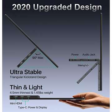 Cocopar 13.3 Inch 1080P FHD Portable Monitor