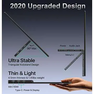 Cocopar 13.3 Inch 1080P FHD Portable Monitor