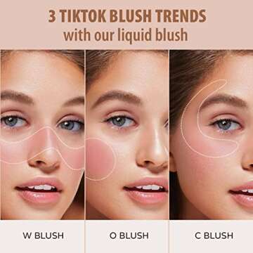 Cilrofelr Soft Cream Liquid Blush, Creamy Blush Makeup for Cheek, Dewy Finish, Buildable Pigment, Lightweight, Long Lasting, For Natural-looking Flush & Everyday Wear - Inspired (0.22 fl. oz.)