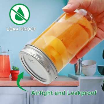 Versatile Mason Jars 12 oz for Storage & Gifting Ideas