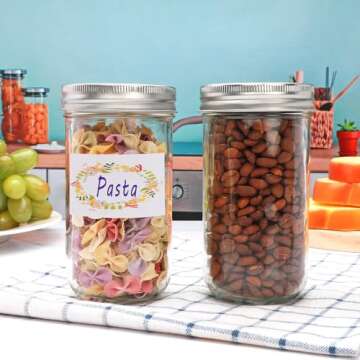 Versatile Mason Jars 12 oz for Storage & Gifting Ideas