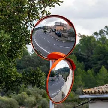 BISupply Safety Convex Mirror – 23 Inch Large Round Outdoor Mirror Blind Spot Mirror for Driveways, Stores, and Office